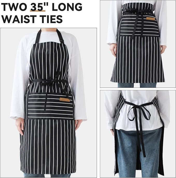 NLUS 2 Pack Cooking Aprons for Women - Image 6