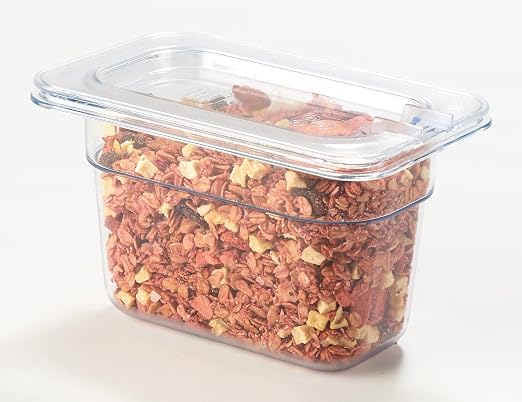 CURTA 6 Pack NSF 1/9 Notched Food Pan Cover, Size Clear Polycarbonate Lid - Image 3