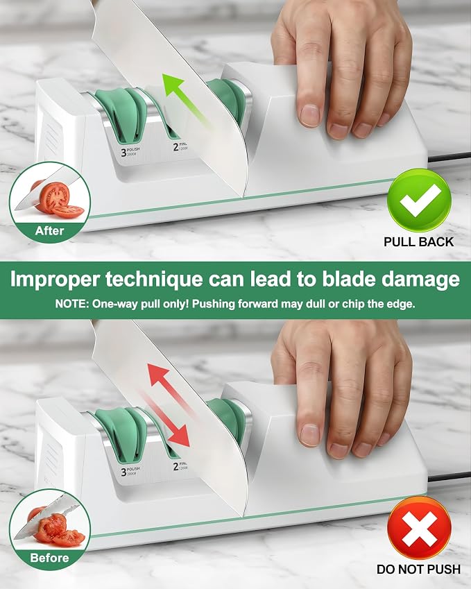Electric Knife Sharpener with Replaceable Sharpening Head Easy to Change - Image 2