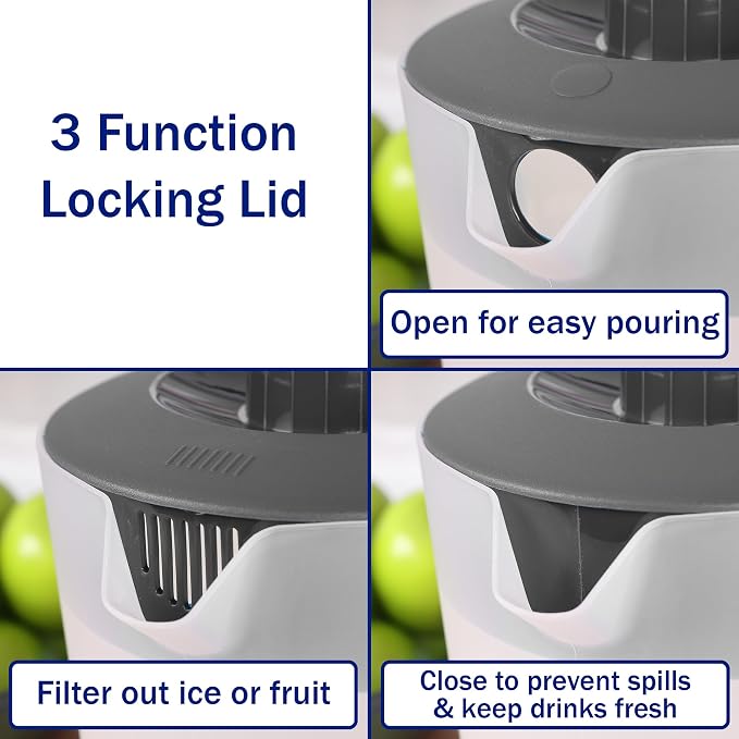 Water Pitcher with Lid 1 Gallon Pitcher, Freezer/Dishwasher Safe, BPA Free & - Image 4