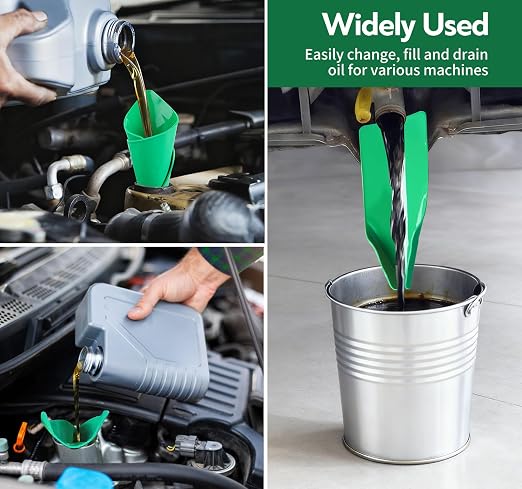 Reusable Flexible Oil Drain Funnel Form a Foldable Bendable Flex Funnel - Image 6