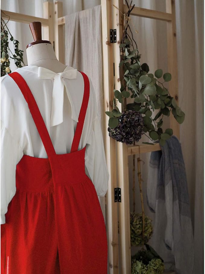 Uaussi Cotton Linen Apron Cross Back Work Apron - Image 3