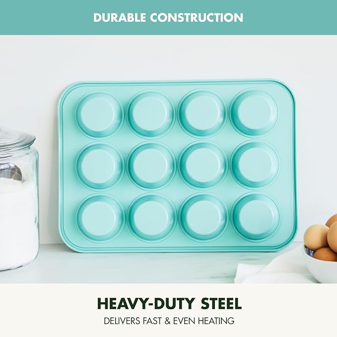 GreenPan Bakewell 12-Cup Muffin Pan, Healthy Ceramic Nonstick Bakeware - Image 3