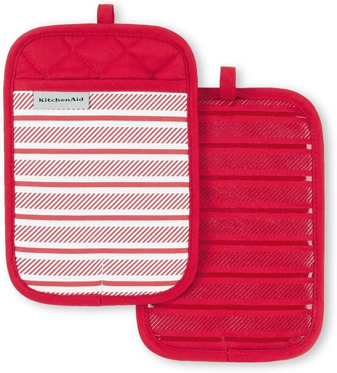 KitchenAid Albany Pot Holder 2-Pack Set, Passion Red by KitchenAid