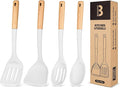 Silicone Cooking Utensils Set, Perfectly Angled by BADIANO