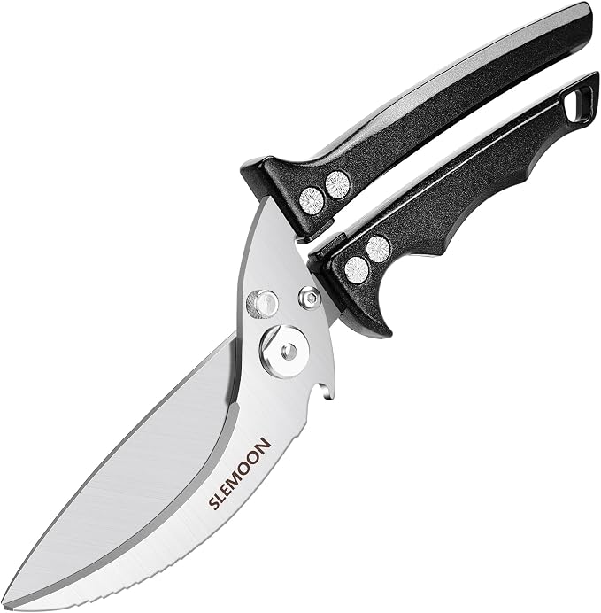 Heavy Duty Poultry Shears Meat Cutting Dishwasher Safe and Food Stainless by SLEMOON