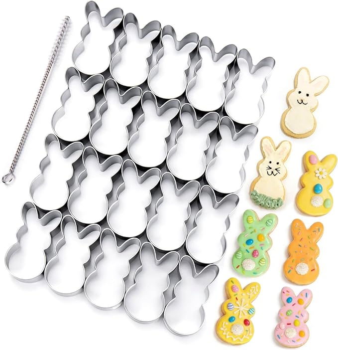AIERSA Mini Bunny Cookie Cutter, Small Easter Cookie Cutters, 1.2 Inch Tiny by AIERSA