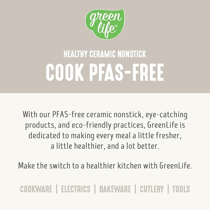 GreenLife Soft Grip 16 Piece Cookware Set, Non-Toxic PFAS-Free Ceramic Nonstick - Image 9