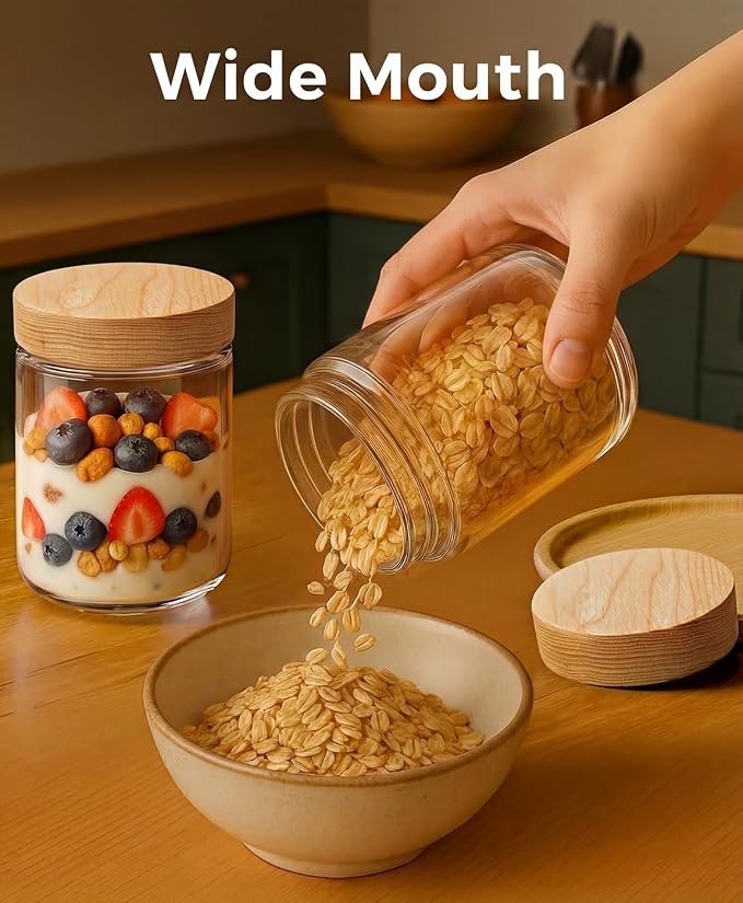 16oz 4 Pack Overnight Oats Containers - Image 6