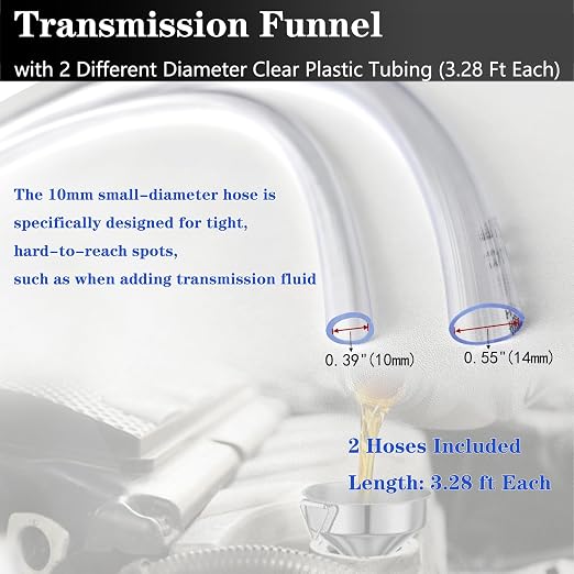 Steel Transmission Funnel for Automotive Use, Wide Mouth Oil Funnel - Image 3