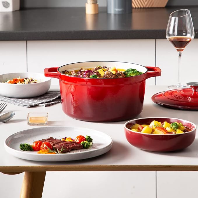 vancasso 6 QT Enameled Cast Iron Dutch Oven - Image 9
