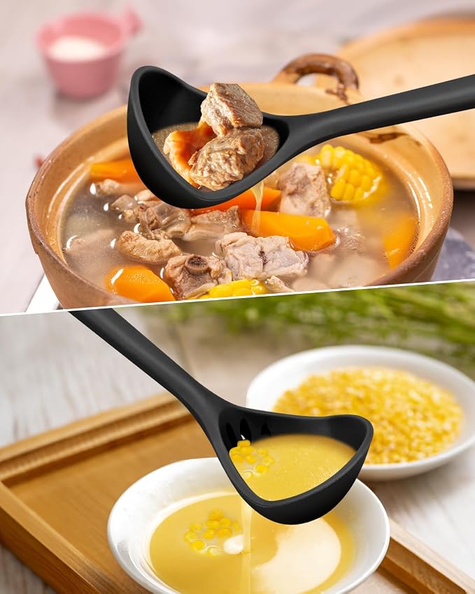 Large Silicone Ladle Spoon for Soup, Non Stick Kitchen Utensils - Image 5