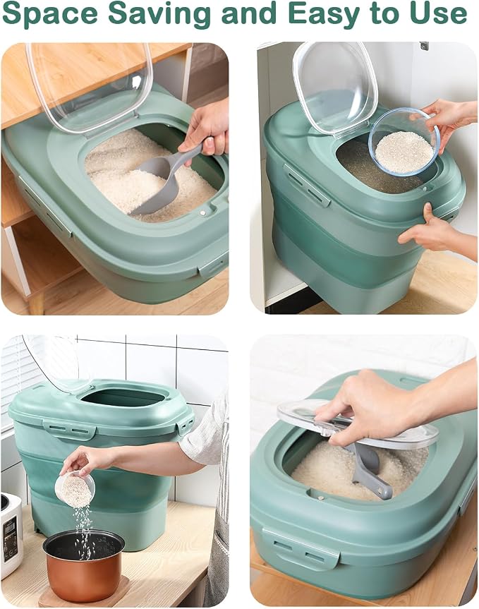 20-50 Lbs Food Storage Containers, Collapsible Rice Container - Image 5