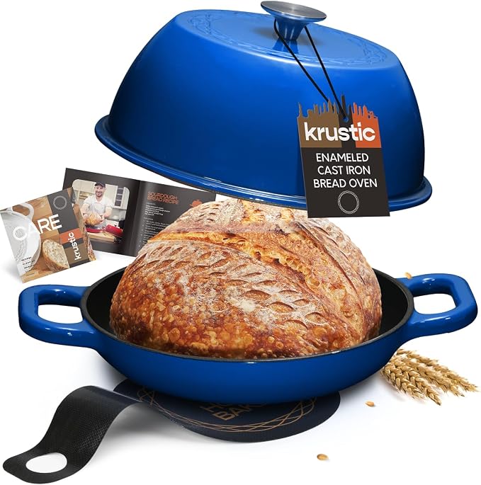 Krustic Enameled Cast Iron Dutch Oven by Unknown