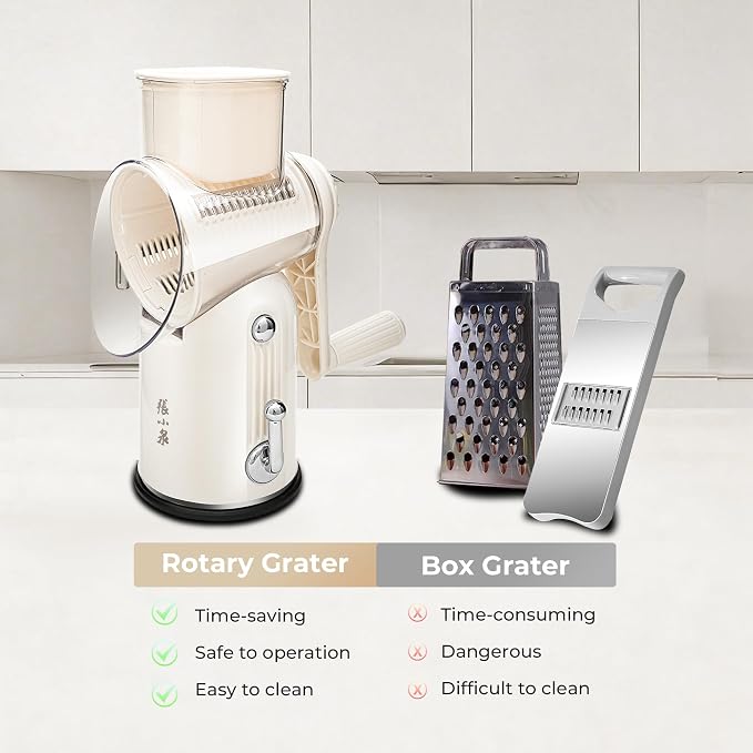 ZHANG XIAO QUAN SINCE 1628 Rotary Cheese Grater, Cheese Shredder - Image 6