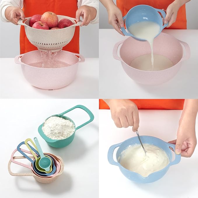 Plastic Mixing Bowls Set 8/10 PCS - Image 9