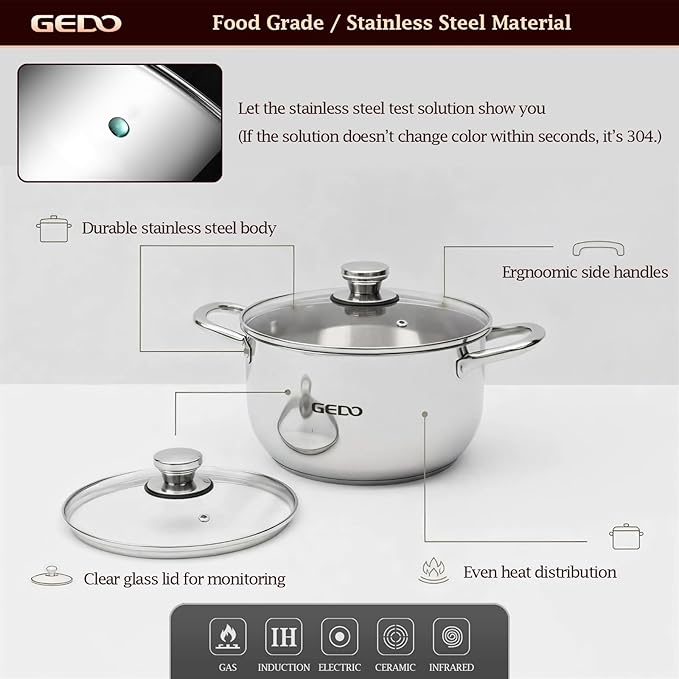 GEDO Stainless Steel Stock Pot - Image 4