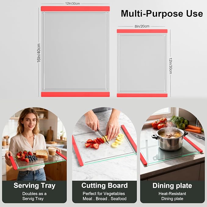 Tempered Glass Cutting Board Set - Image 2