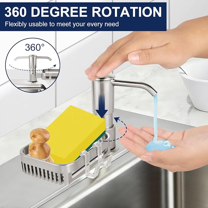 Soap Dispenser for Kitchen Sink, Built in Sink Soap Dispenser Pump - Image 5