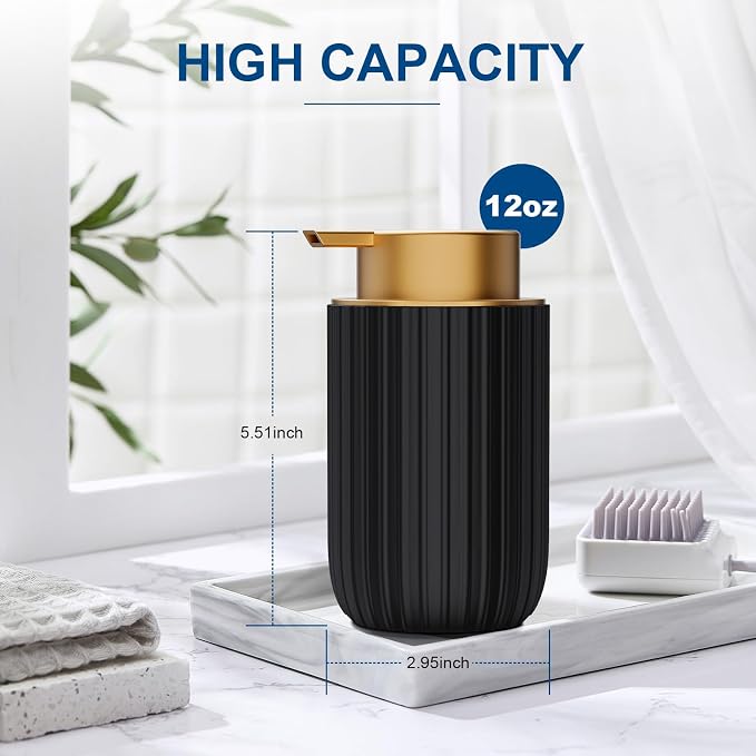 Ceramic Foaming Soap Dispenser, 12 oz Bathroom Foam Hand Soap Dispenser - Image 6