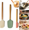 3PCS Silicone Spatula Wooden Handle Set, Heat Resistant Silicone Spatula by Unknown