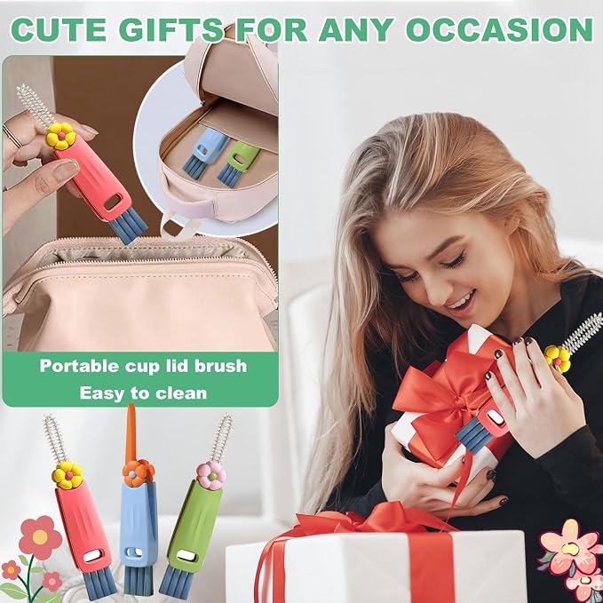 3 in 1 Cup Lid Cleaning Brush, Portable Water Bottle Brush, Bottle Gaps - Image 5
