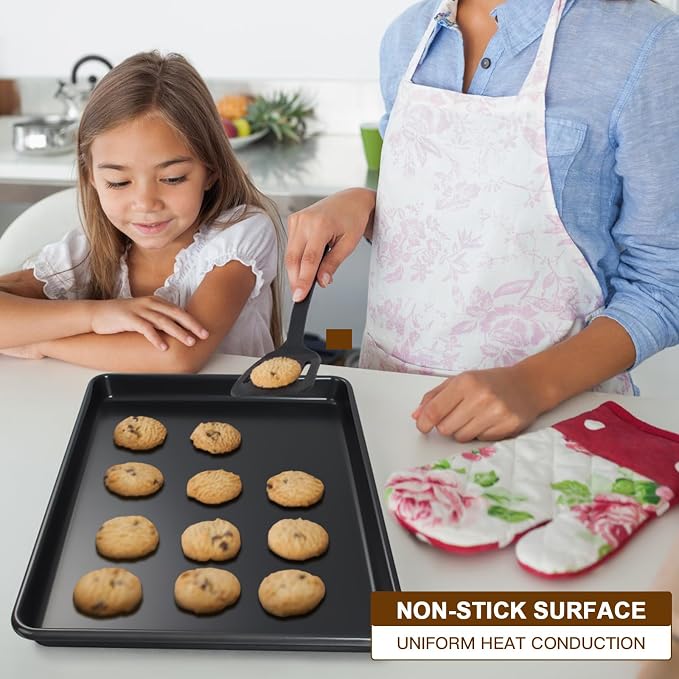 Baking Sheet Pan Set of 3, Commercial Cookie Sheets - Image 2