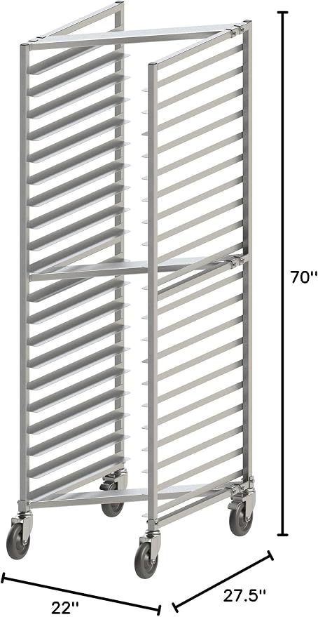 Winco Aluminum Sheet Pan/Bun Rack, Nesting Style, 20 Tier - Image 3