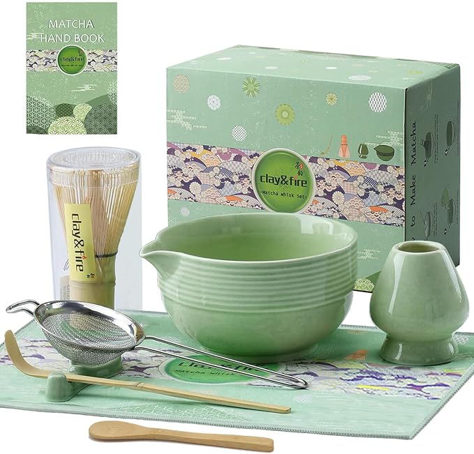 Clay&Fire Matcha Whisk Set, Ceramic Matcha Set, Matcha Bowl by FocusonMatchaWhiskSet