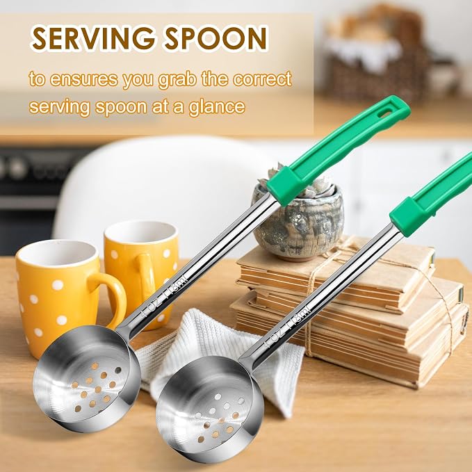 4 Ounce Stainless Steel Perforated Portion Control Ladle Spoon - Image 6