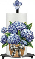 Thyle Blue Hydrangea Paper Towel Holder Summer Hydrangea Kitchen Decor Metal by Thyle
