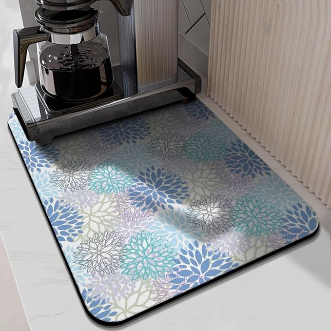 Kitchen Countertop Dish Drying Mat, Super Absorbent Coffee Bar Mat - Image 8