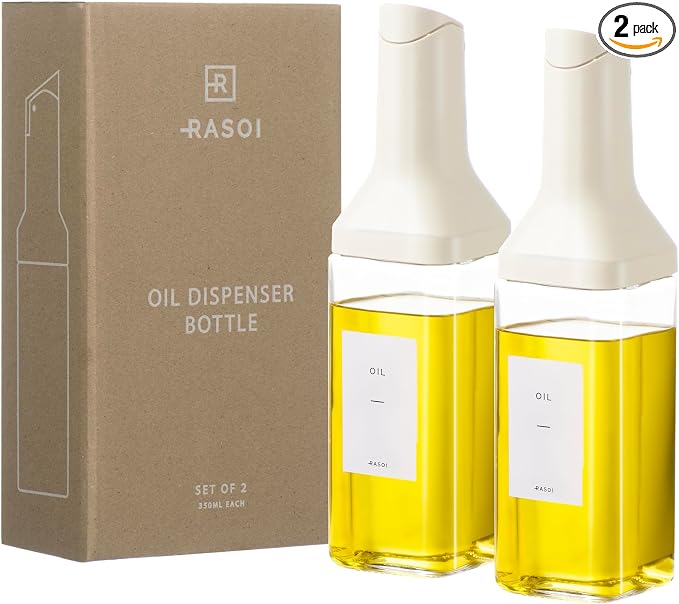 Oil Dispenser Bottle – Set of 2 12oz/350ml Oil and Vinegar Dispenser by Unknown