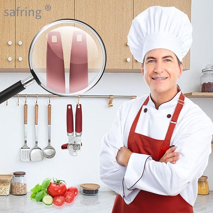 Safring Can Opener Manual, Handheld Strong Heavy Duty Stainless Steel Can Opener - Image 7