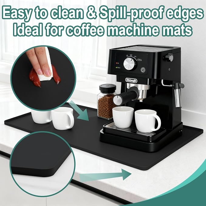 Silicone Coffee Mat, Eco-friendly, Hygienic Drying Pad, Leak-Proof and Non-Slip - Image 2