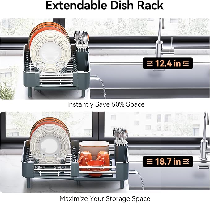 Urackify Stainless Steel Dish Drying Rack - Image 4