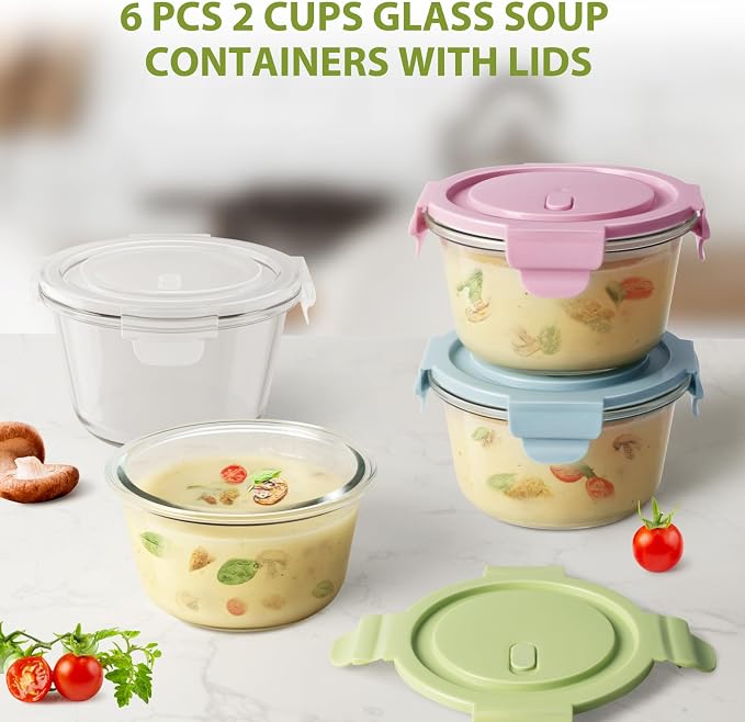16oz Glass Meal Prep Containers - Image 7