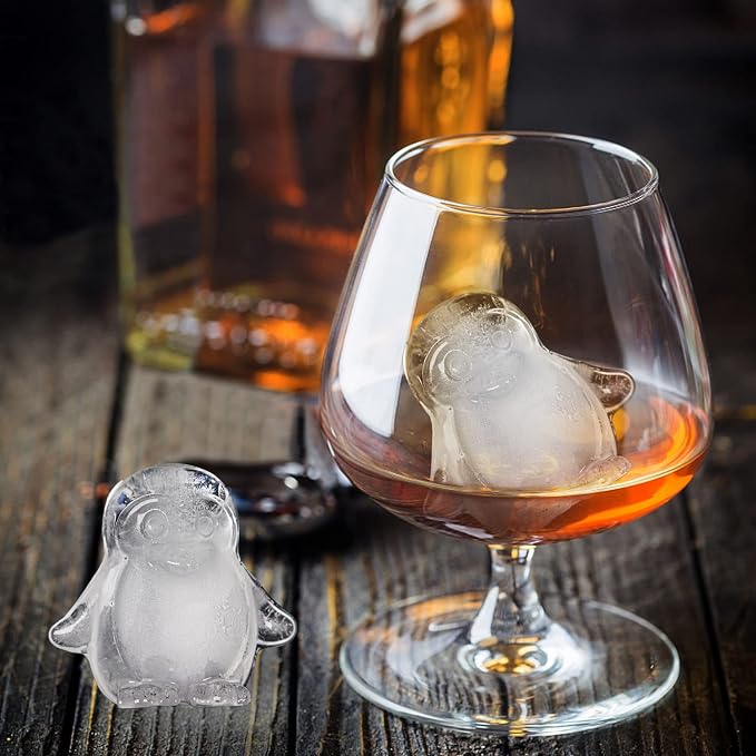 Penguin Ice Cube Mold, Fun Shapes Ice Cube Tray, Make 4 Cute Penguin Ice Balls - Image 5