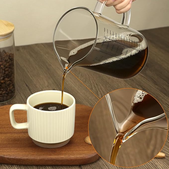 QWORK 34OZ/1000ML Glass Measuring Cup, 4 Cups Multi-Purpose Kitchen Tool - Image 4