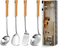 Pleafind 4-Pcs Cooking Utensils Set, Stainless Steel Kitchen Utensils by Pleafind