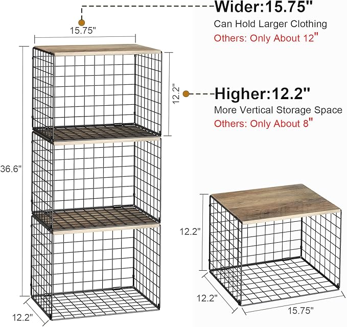 Widened & Heightened Closet Organizers And Storage Shelves - Image 2