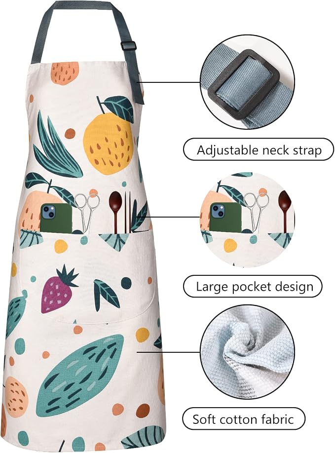 2 Pack Floral Apron for Women - Image 3