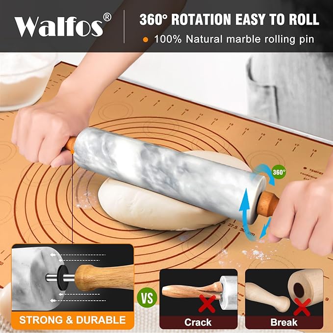 Walfos Marble Rolling Pin Set - Image 2