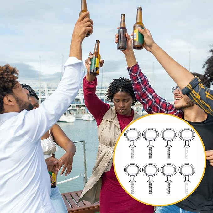 Metal Bottle Opener Kits 8 Pack Blank Stainless Steel Bottle Opener Insert Kits - Image 7