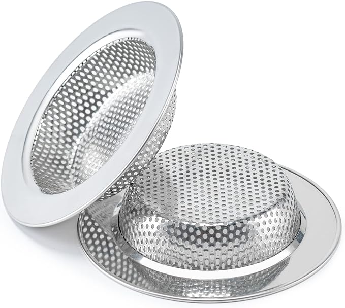 Honmein 2 Pcs Sink Strainer for Most Kitchen Sink Drain Basket, Upgraded by Honmein