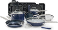 Blue Diamond 20 Piece Nonstick Cookware Set, Diamond Ceramic Pots & Pans by BlueDiamondCookware