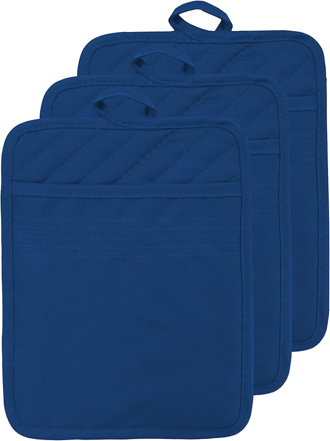 Cotton Pocket Pot Holders Machine Washable Heat Resistant Hot Pads by VEIKERY