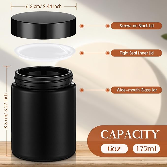 Domensi 24 Pcs Bulk 6oz Glass Jars - Image 2