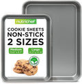 NutriChef 2-Piece Large & Medium Cookie Sheets by NutriChef%E2%84%A2Kitchen