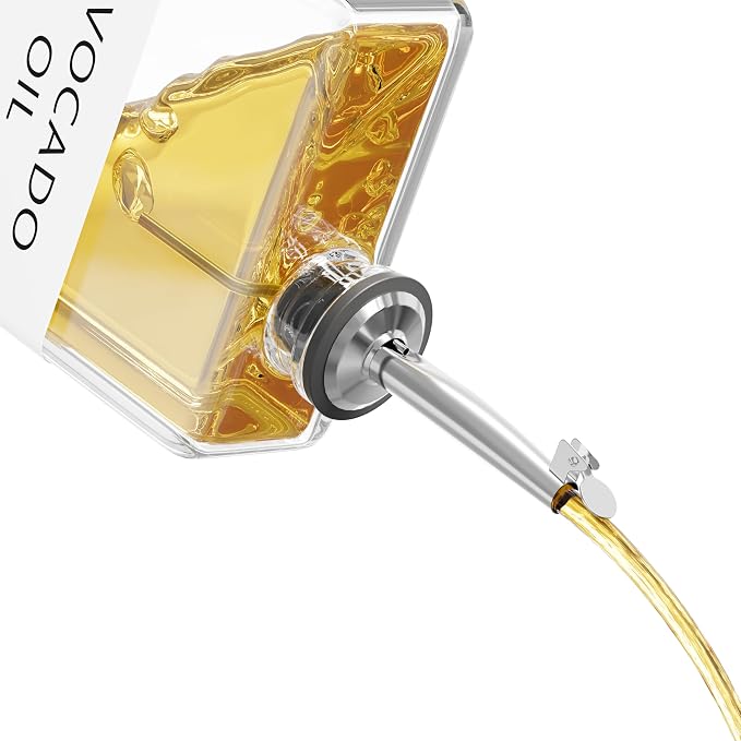 New England Stories Kitchen Cooking Oil Dispenser Set, Olive Oil and Vinegar - Image 5